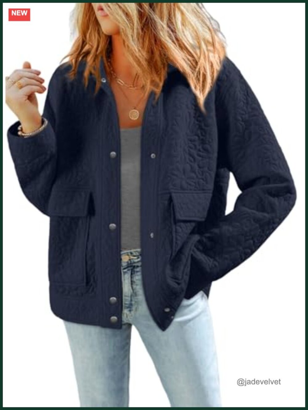 Women's Casual Jacquard Coat Long Sleeve Button Up